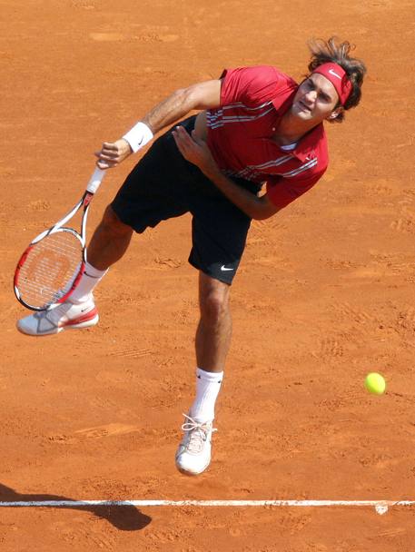 Atp Master di Montecarlo, 17 aprile 2007: vittoria numero 500. Il match è contro il nostro Andreas Seppi, Federer chiude l’incontro per 7-6 7-6 (Afp)